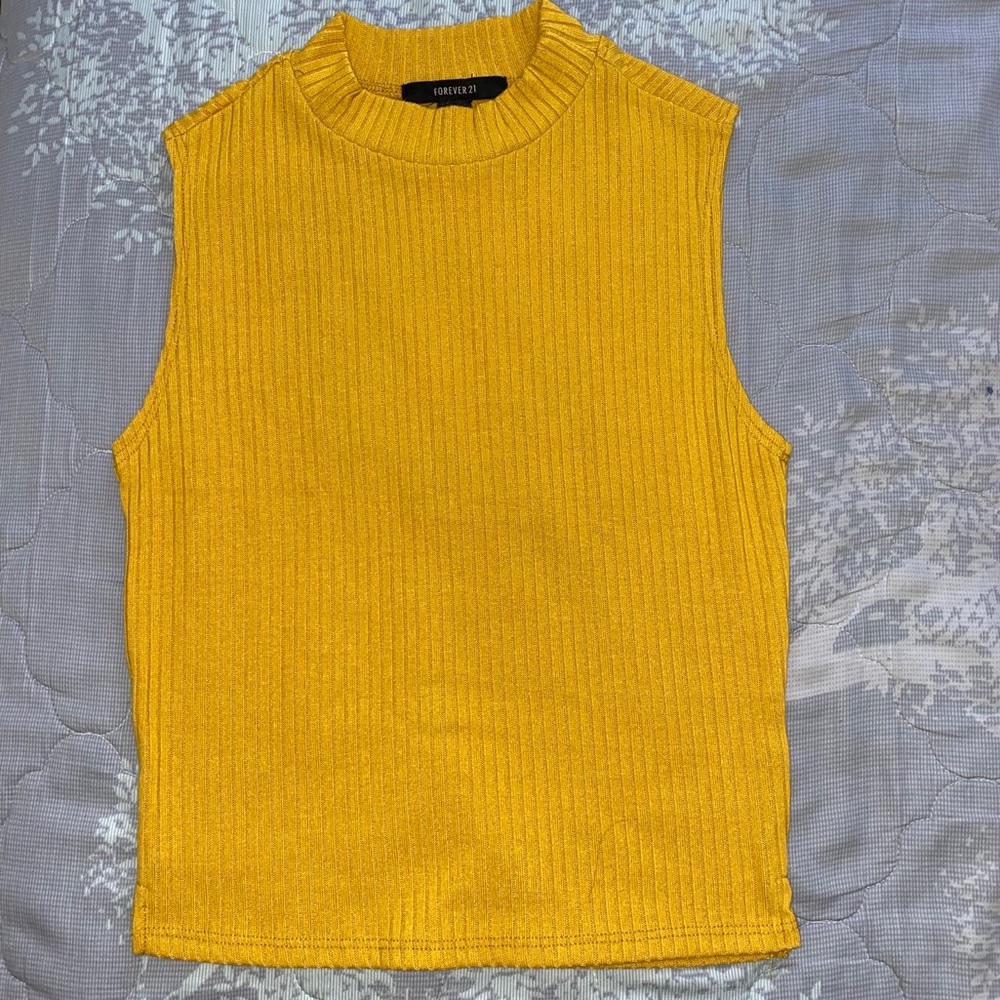 Yellow Ribbed Tank